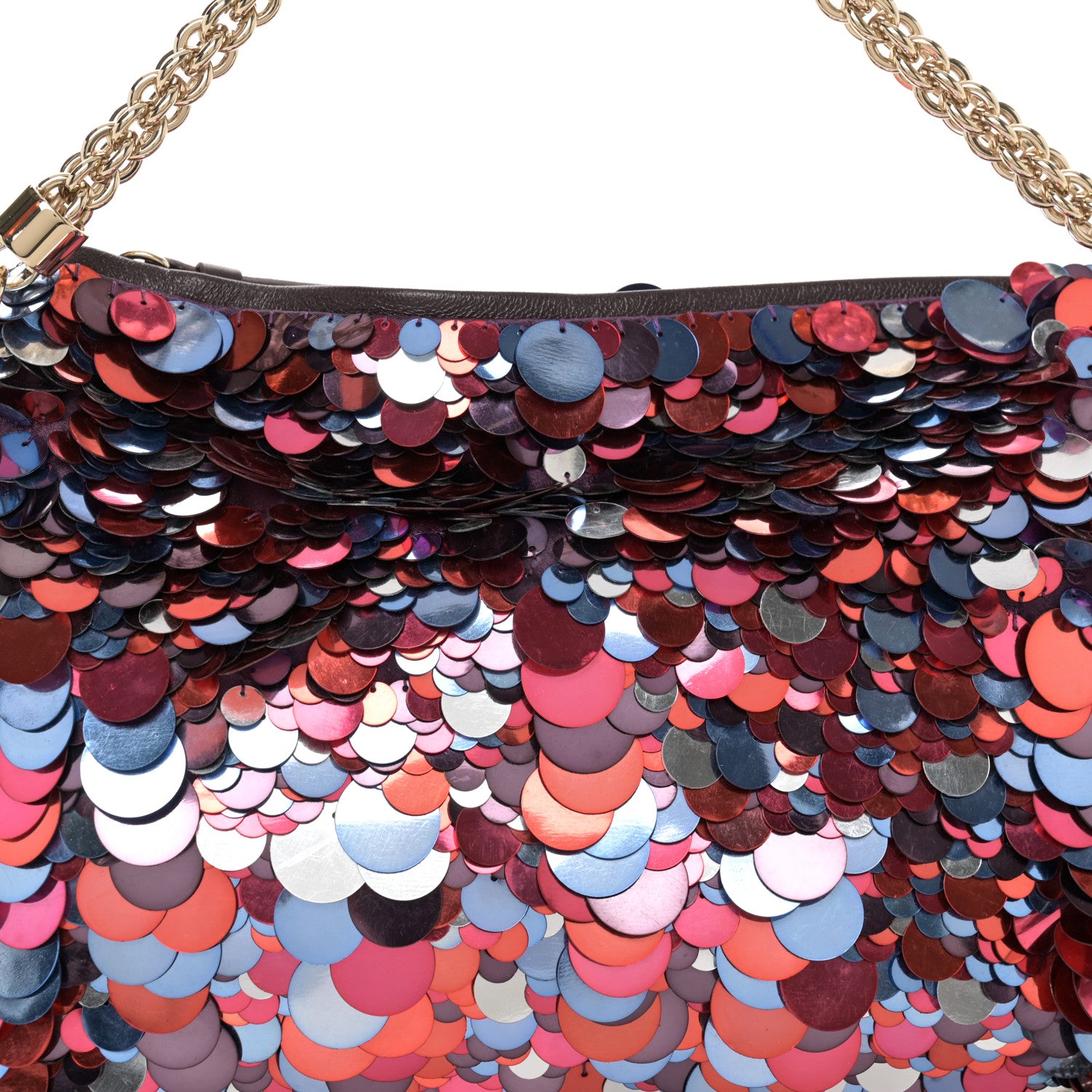 Jimmy Choo Sequin Maxi Callie Embroidery Bag Raspberry Mix 7 of 9