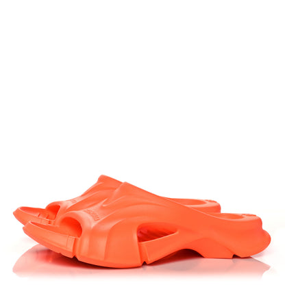 Balenciaga Rubber Womens Mold Slide Sandals 40 Fluo Orange 3 of 7