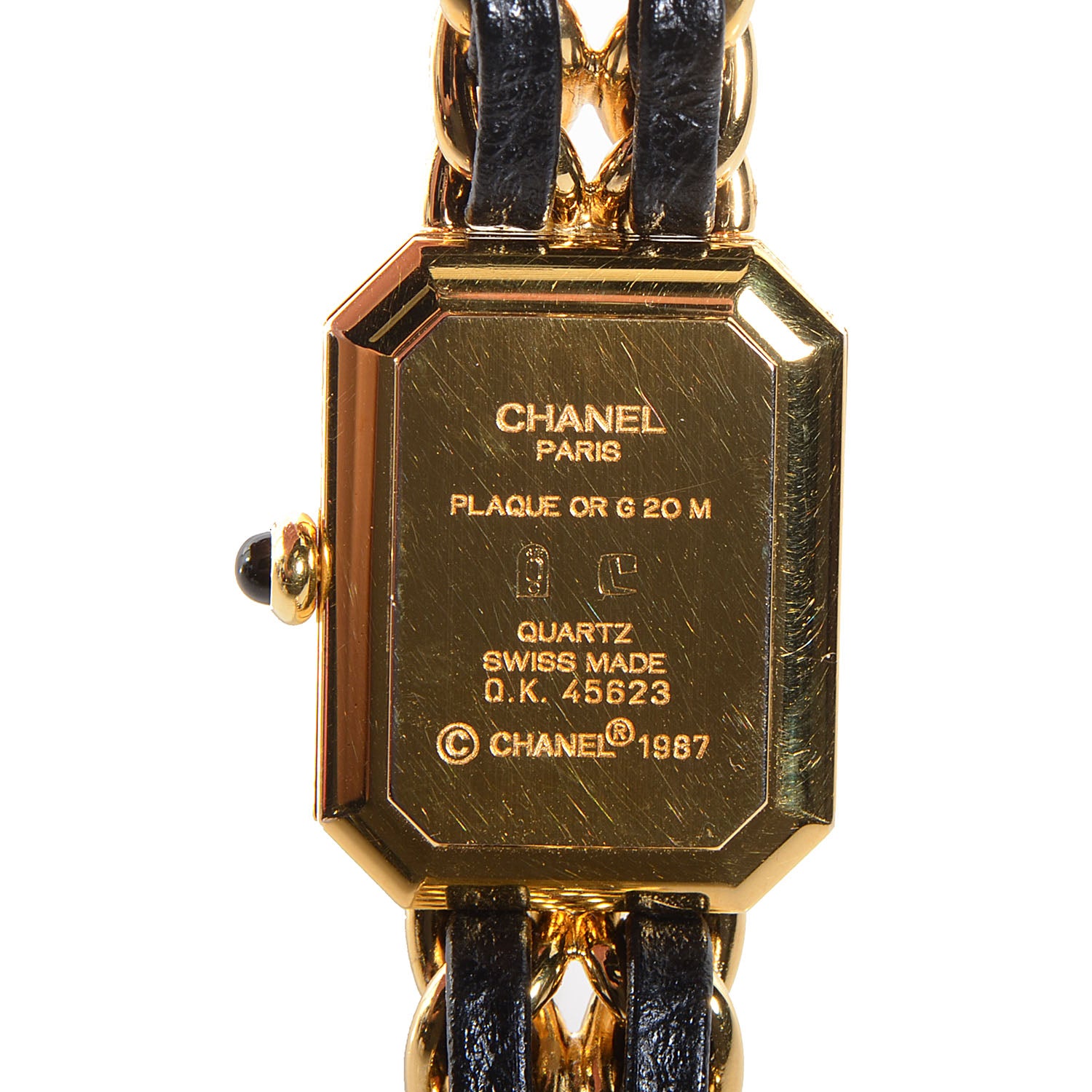 Chanel Stainless Steel Lambskin 20mm Chain Premiere Quartz Watch Gold M 4 of 8