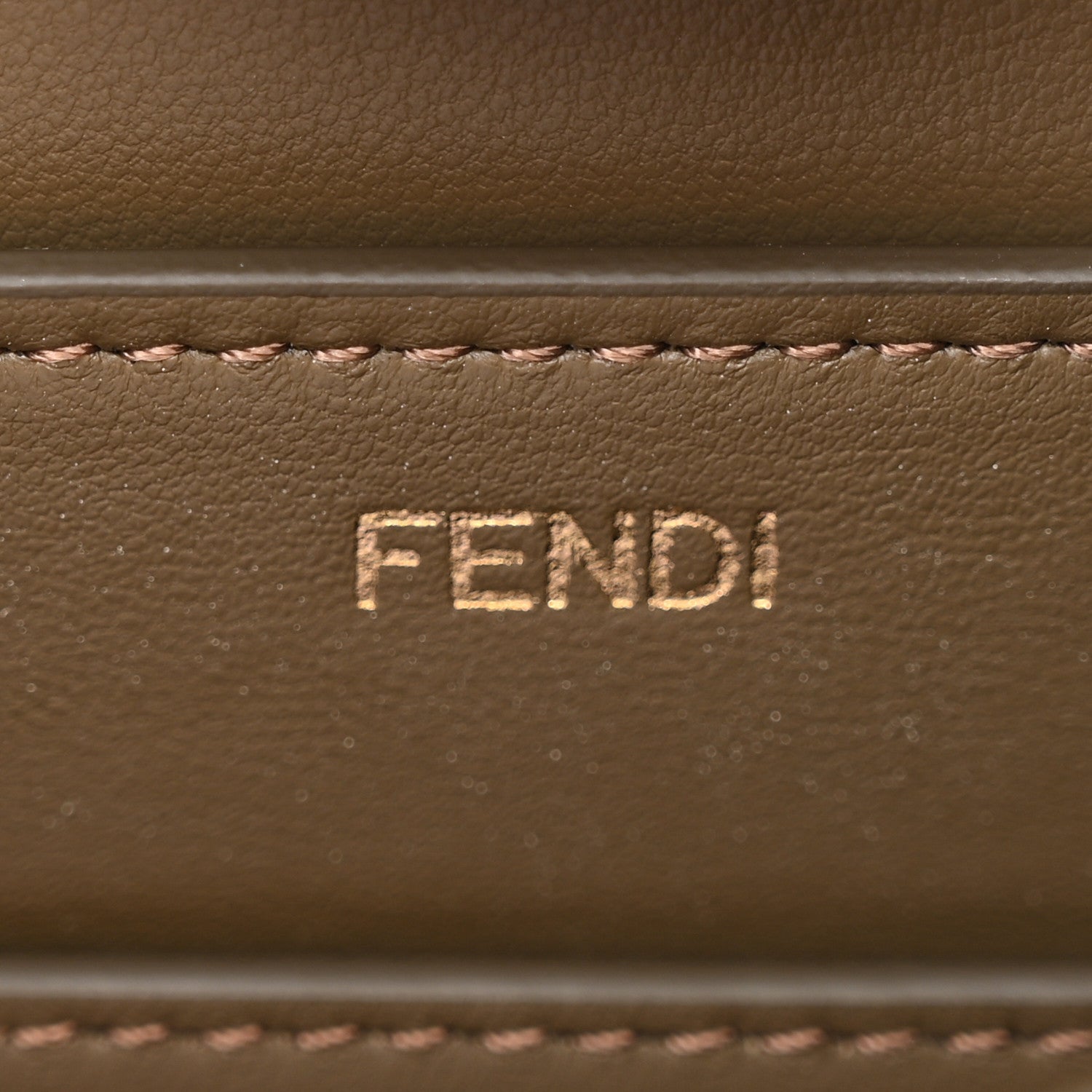 Fendi Vitello King Ceylon Shiny Nappa Woven Medium Peekaboo I SEE U Satchel Avocado Cedro Camaleonte 7 of 11
