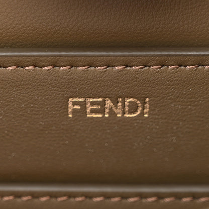 Fendi Vitello King Ceylon Shiny Nappa Woven Medium Peekaboo I SEE U Satchel Avocado Cedro Camaleonte 7 of 11