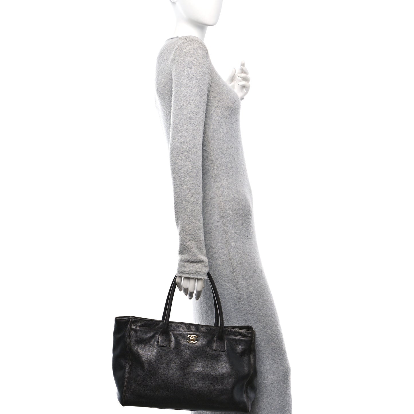 Calfskin Cerf Executive Shopper Tote Brown