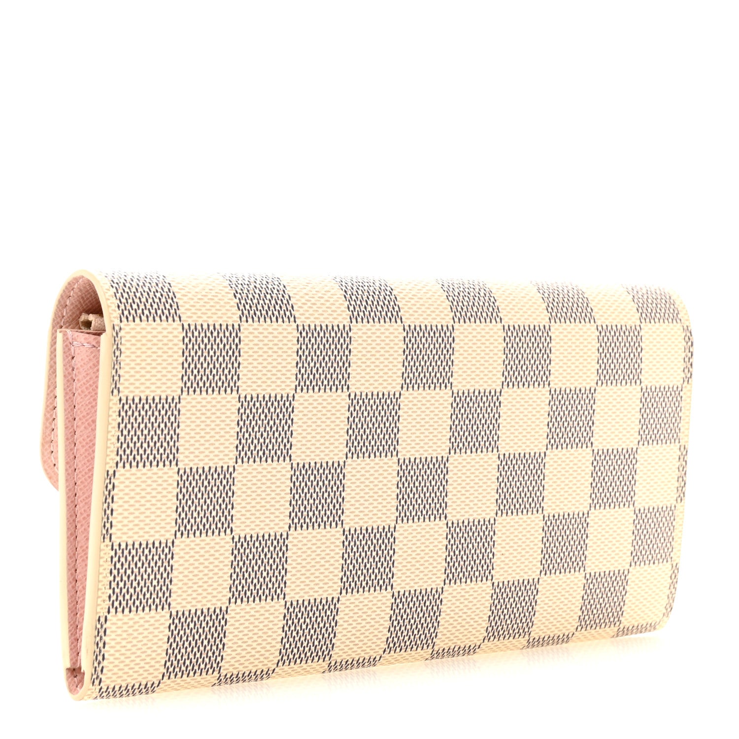 Louis Vuitton Damier Azur Emilie Wallet Rose Ballerine 3 of 10