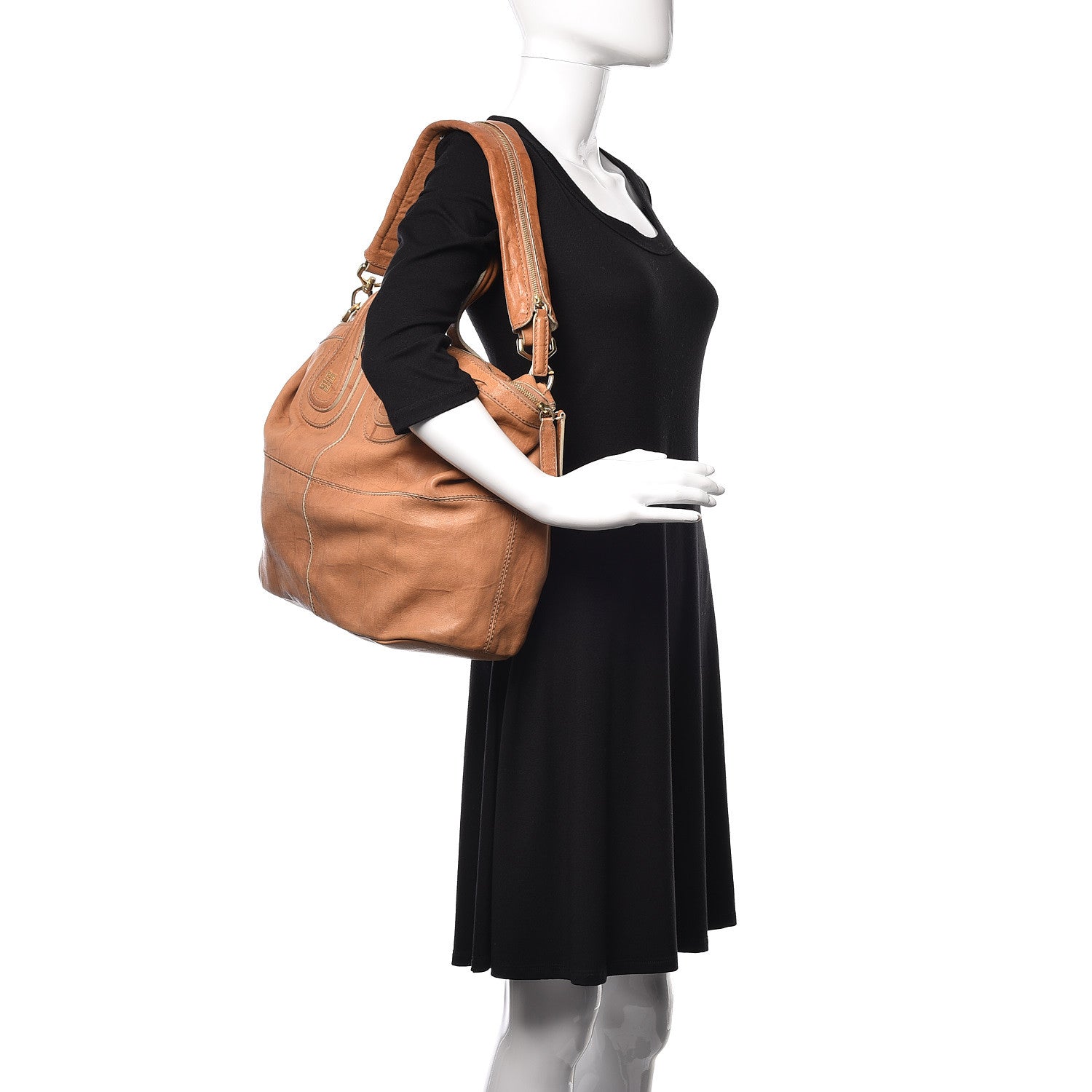 Givenchy Wrinkled Lambskin Medium Nightingale Tan 3 of 18