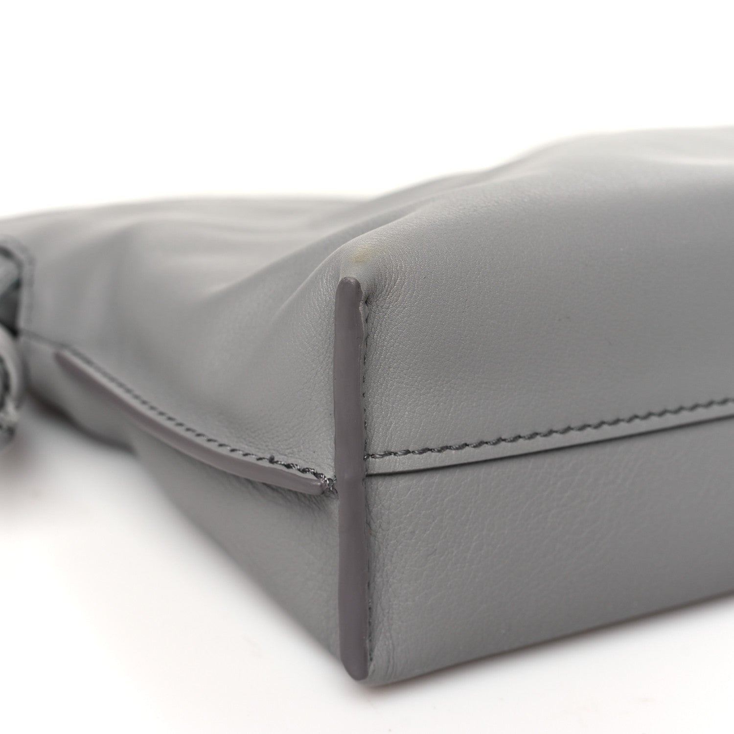 Loewe Calfskin Mini Flamenco Knot Clutch Clutch Pearl Grey 9 of 10