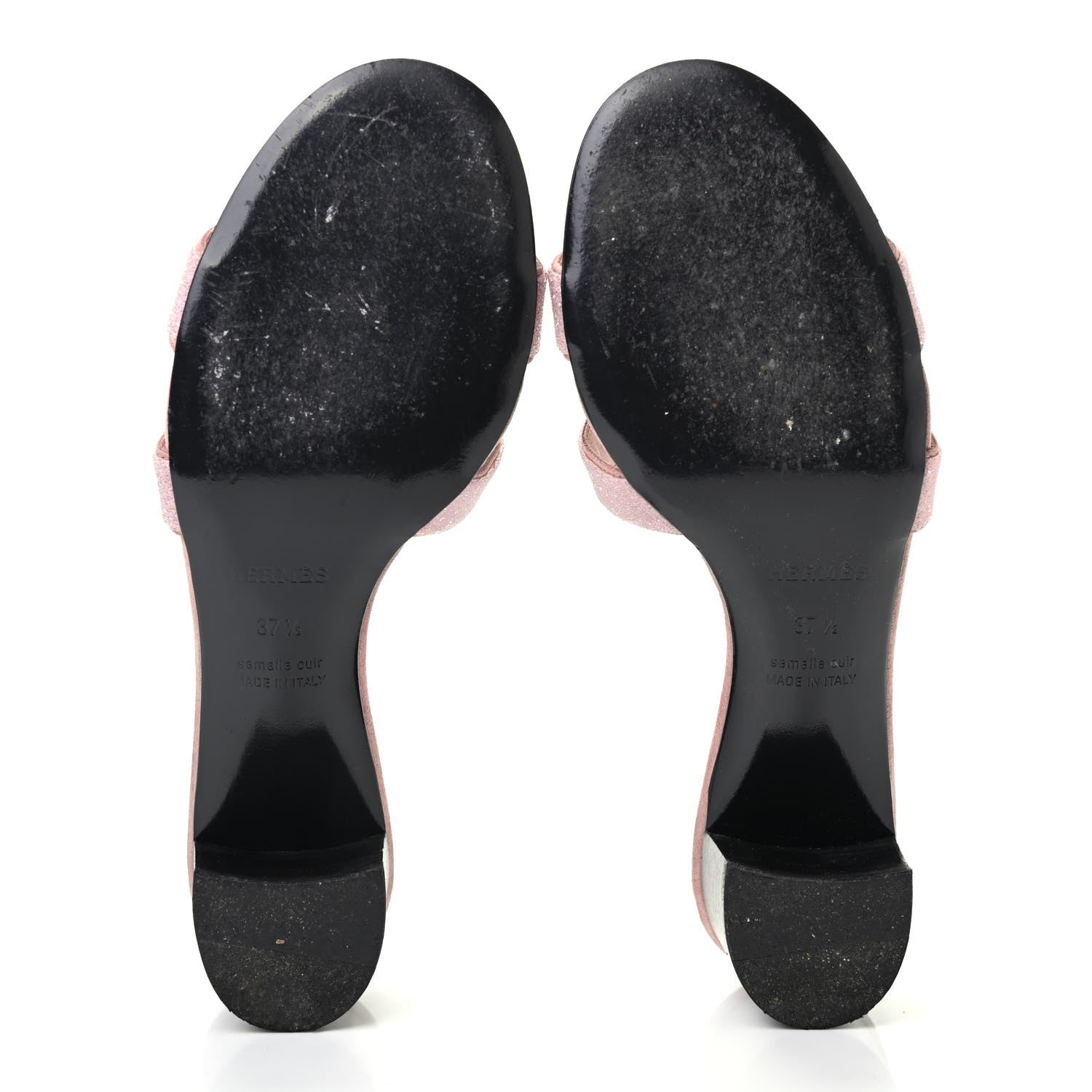 Hermes Suede Goatskin Crystal Oasis Sandals 37.5 Rose 5 of 9