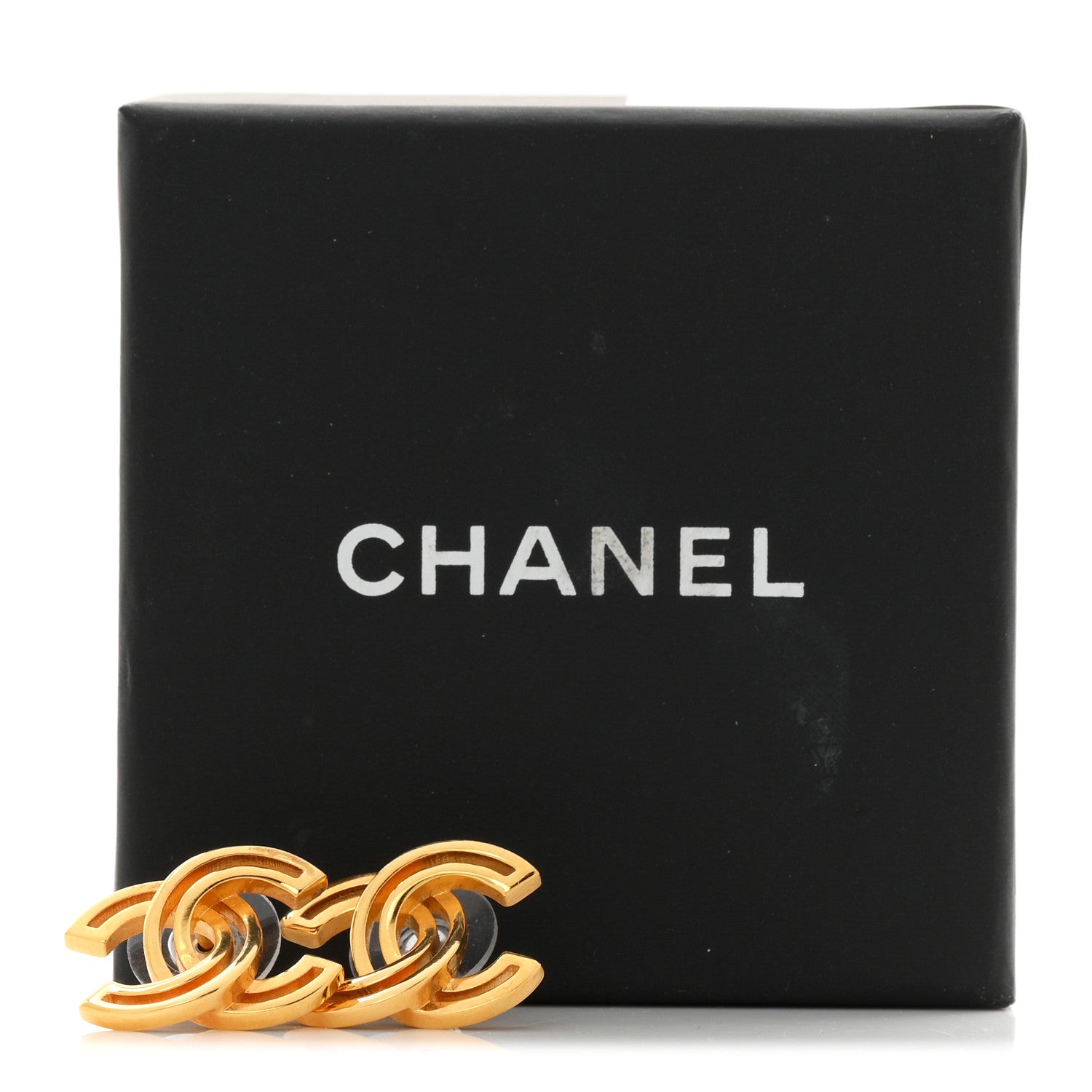 Chanel Metal Obazine CC Earrings Gold 5 of 5