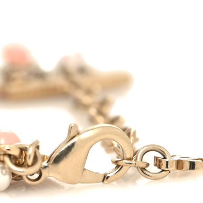 Chanel Pearl Bead CC Multi Strand Bracelet Gold Multicolor 4 of 5