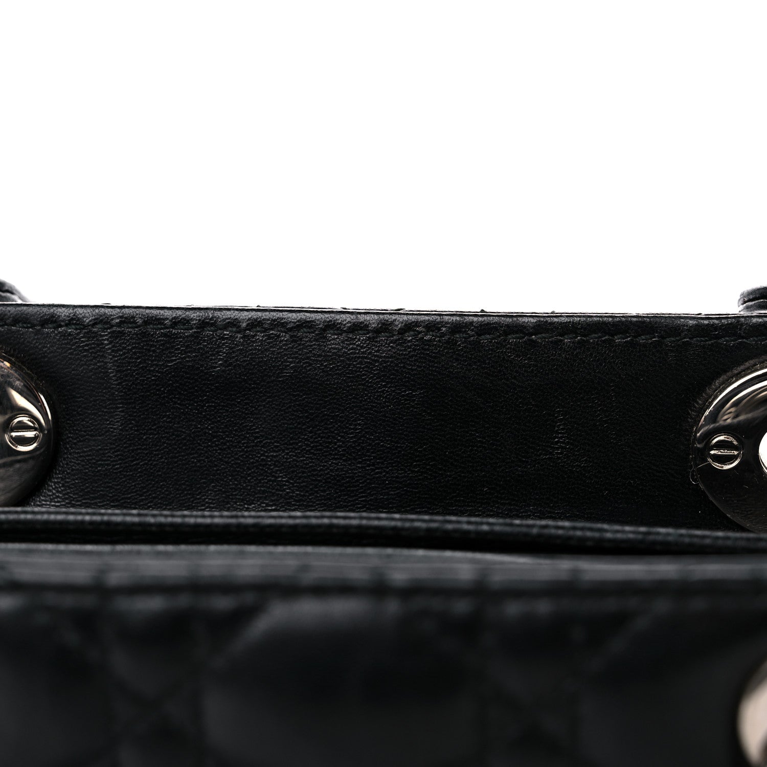 Christian Dior Lambskin Cannage Medium Lady Dior Black 12 of 16