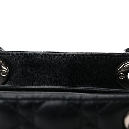 Christian Dior Lambskin Cannage Medium Lady Dior Black 12 of 16