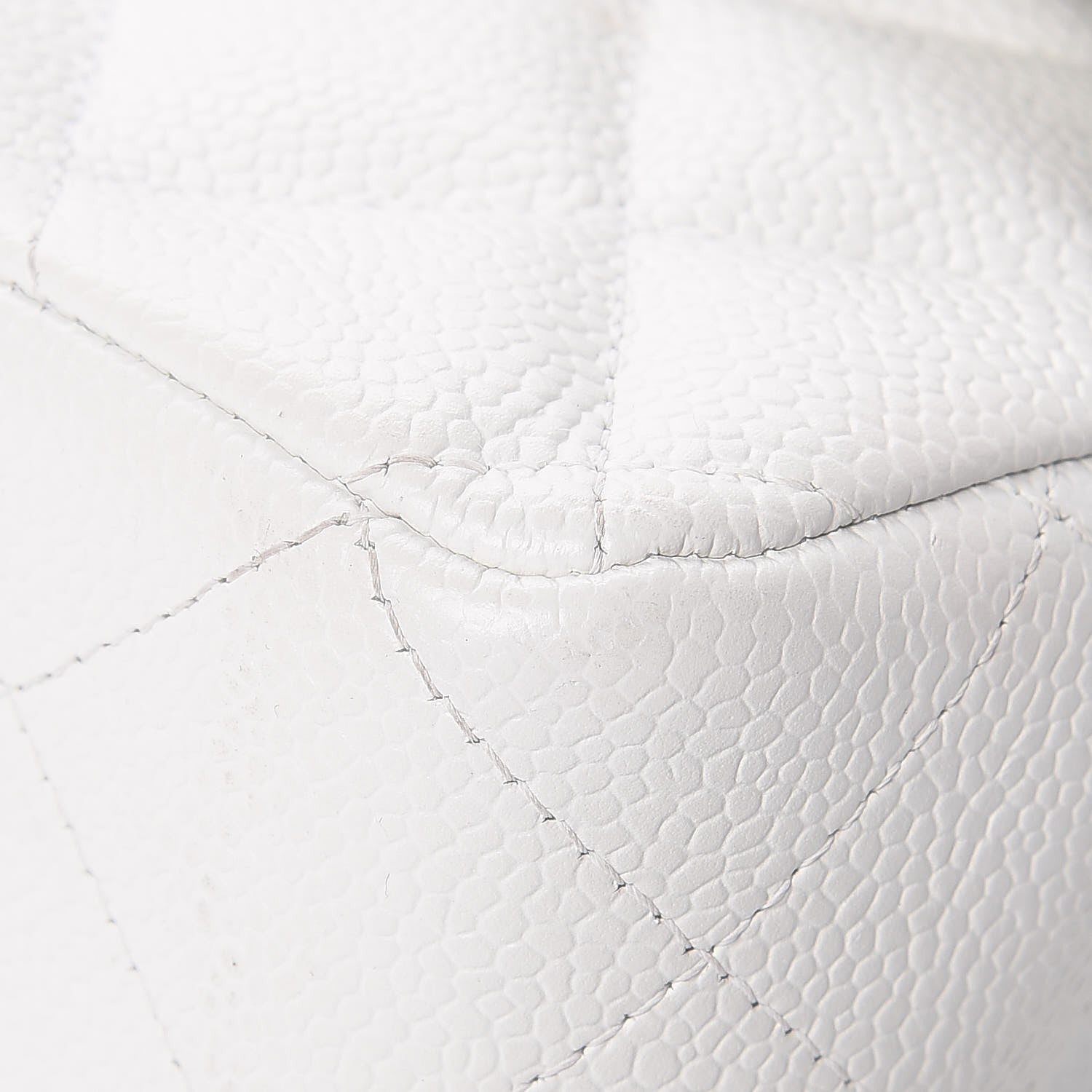Chanel Caviar Quilted Jumbo Double Flap White 13 of 16