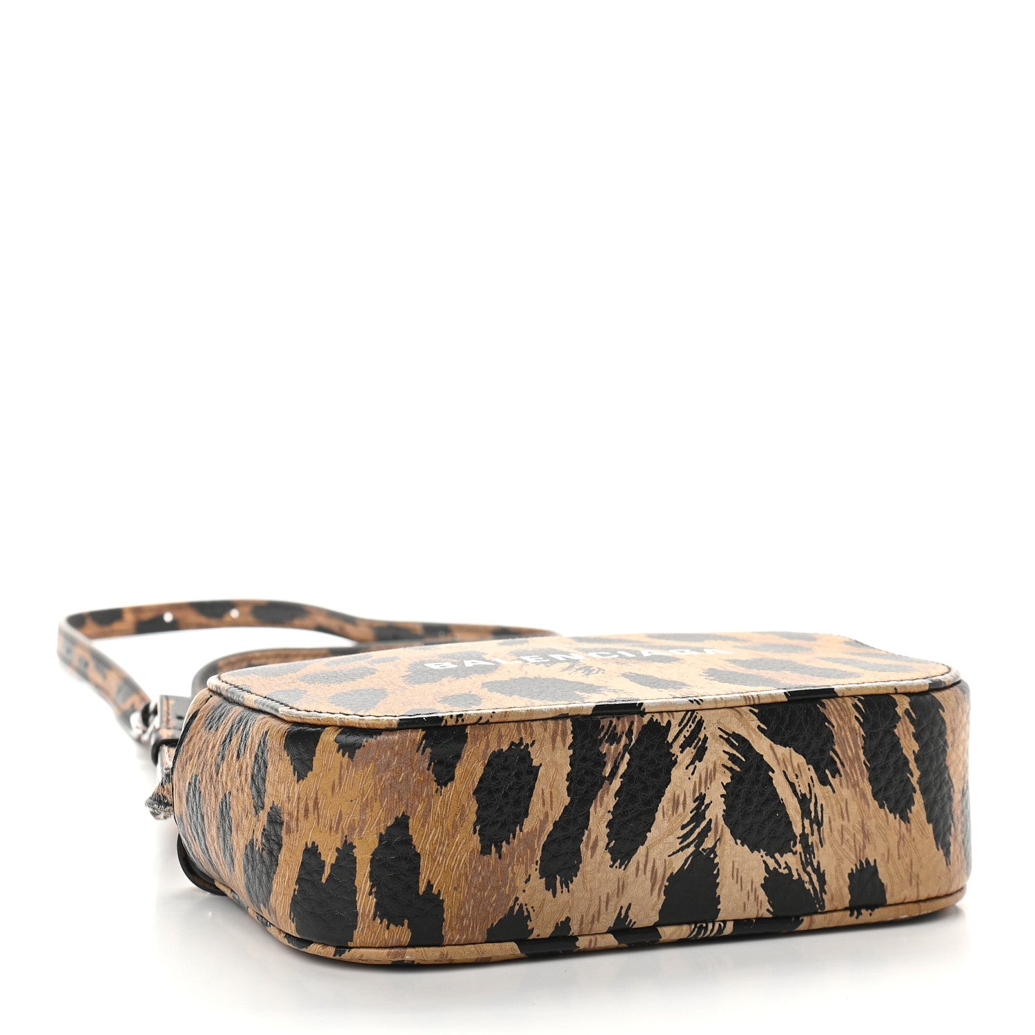 Balenciaga Calfskin Printed Leopard XS Everyday Camera Bag Beige White 4 of 10