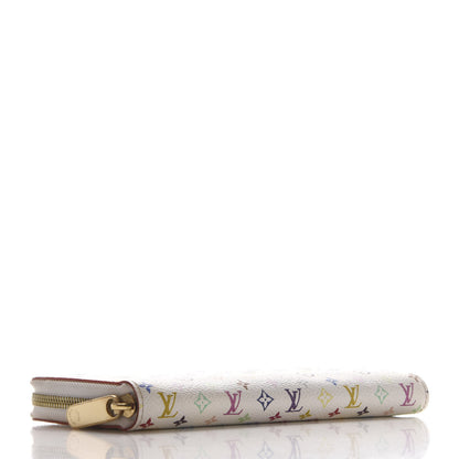 Louis Vuitton Monogram Multicolor Zippy Wallet White Litchi 4 of 9