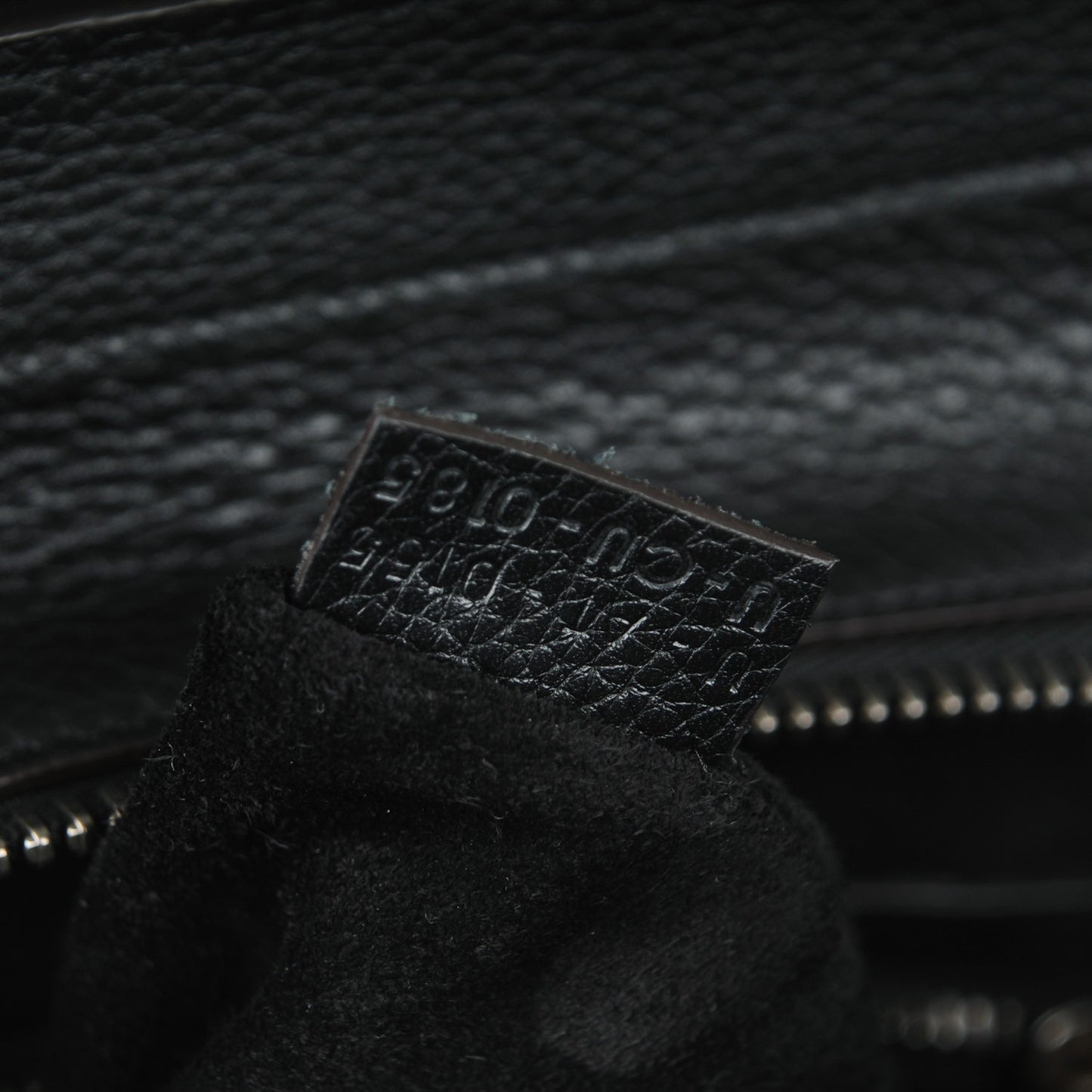Drummed Calfskin Mini Luggage Black