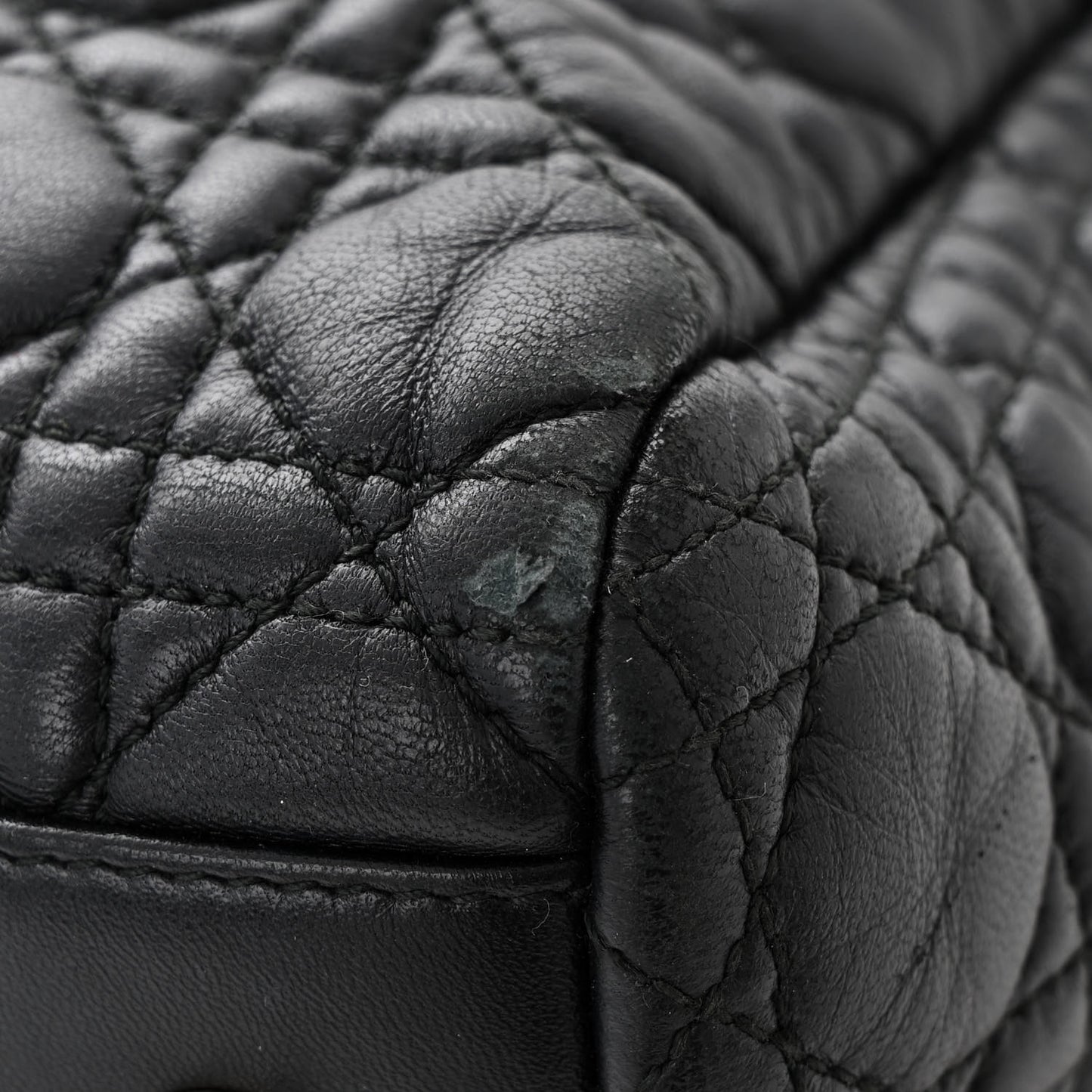 Lambskin Cannage Medium Dior Soft Shopping Tote Black