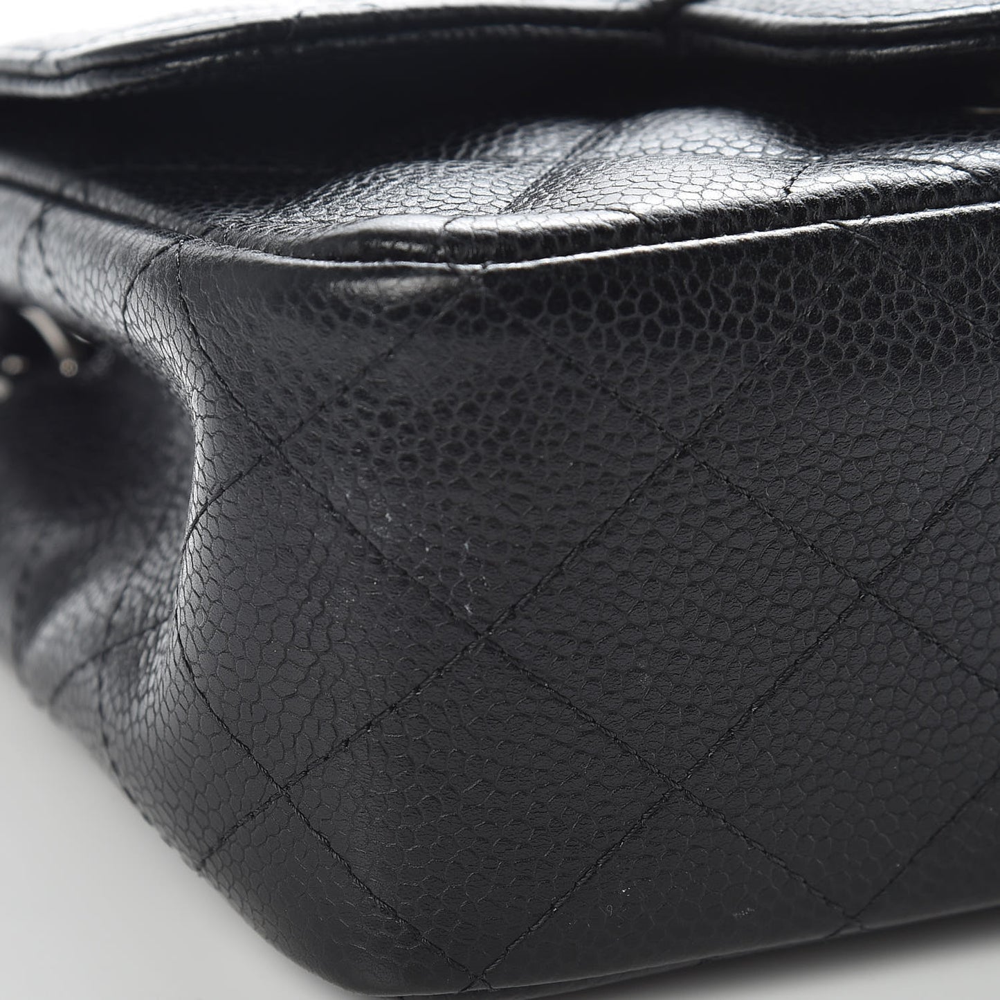 Caviar Quilted Mini Square Flap Black
