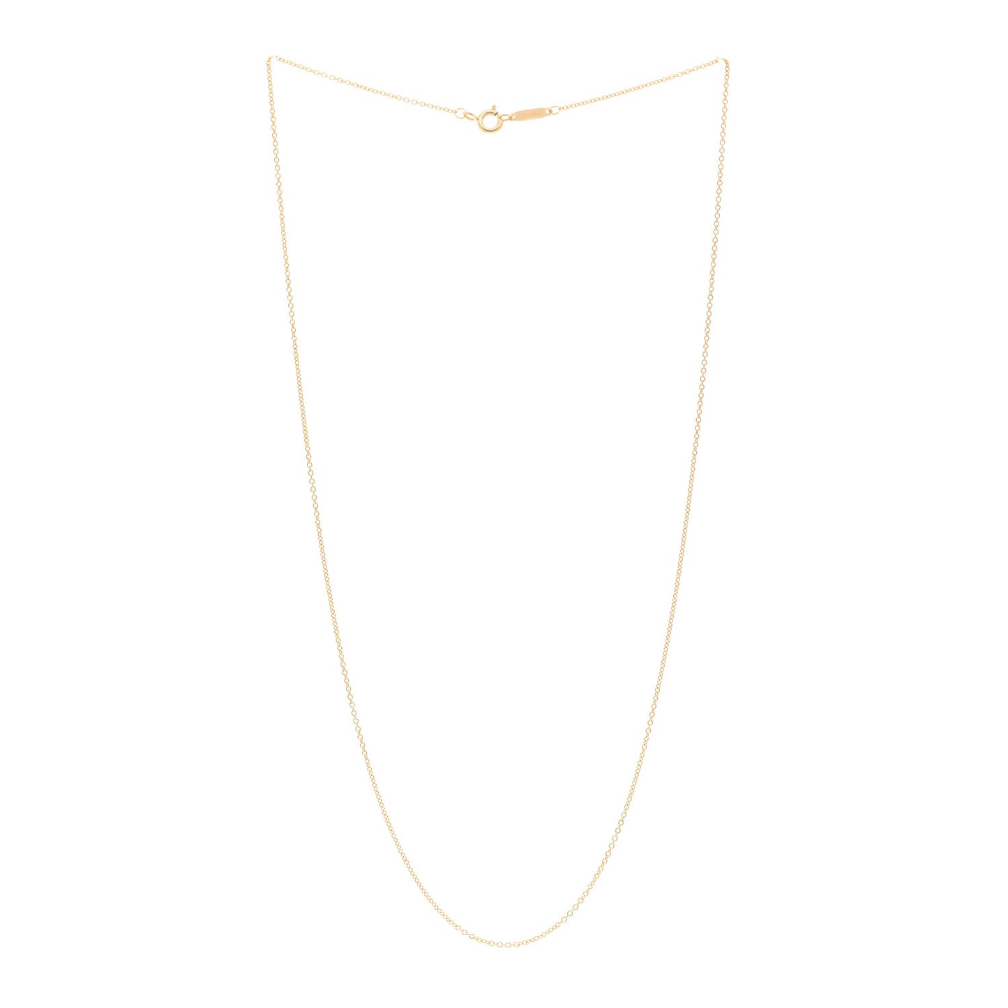 18K Yellow Gold Chain Necklace 18"