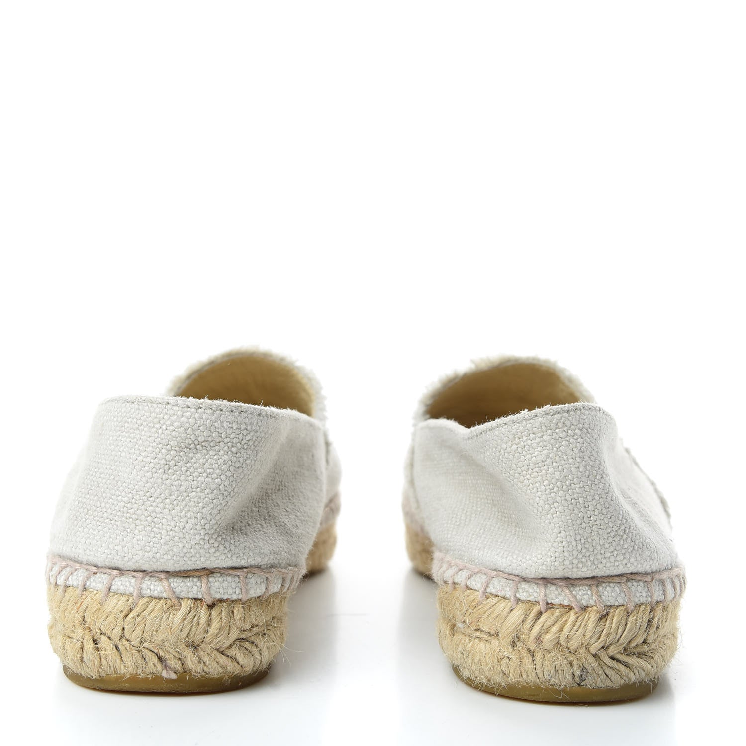 Chanel Linen CC Espadrilles 39 Beige Black 7 of 11