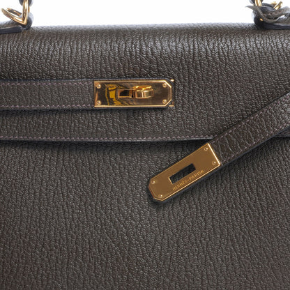 Hermes Chevre Kelly Sellier 28 Vert Olive 6 of 10