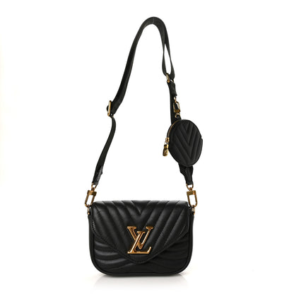 Louis Vuitton Calfskin New Wave Multi Pochette Black 1 of 8