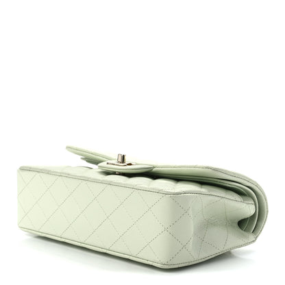 Chanel Caviar Quilted Small Double Flap Light Green 10 of 13