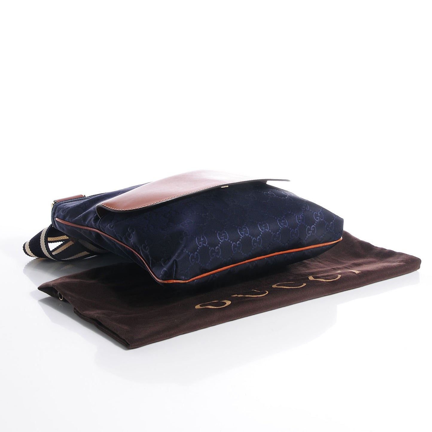 Nylon Monogram Small Messenger Bag Blue