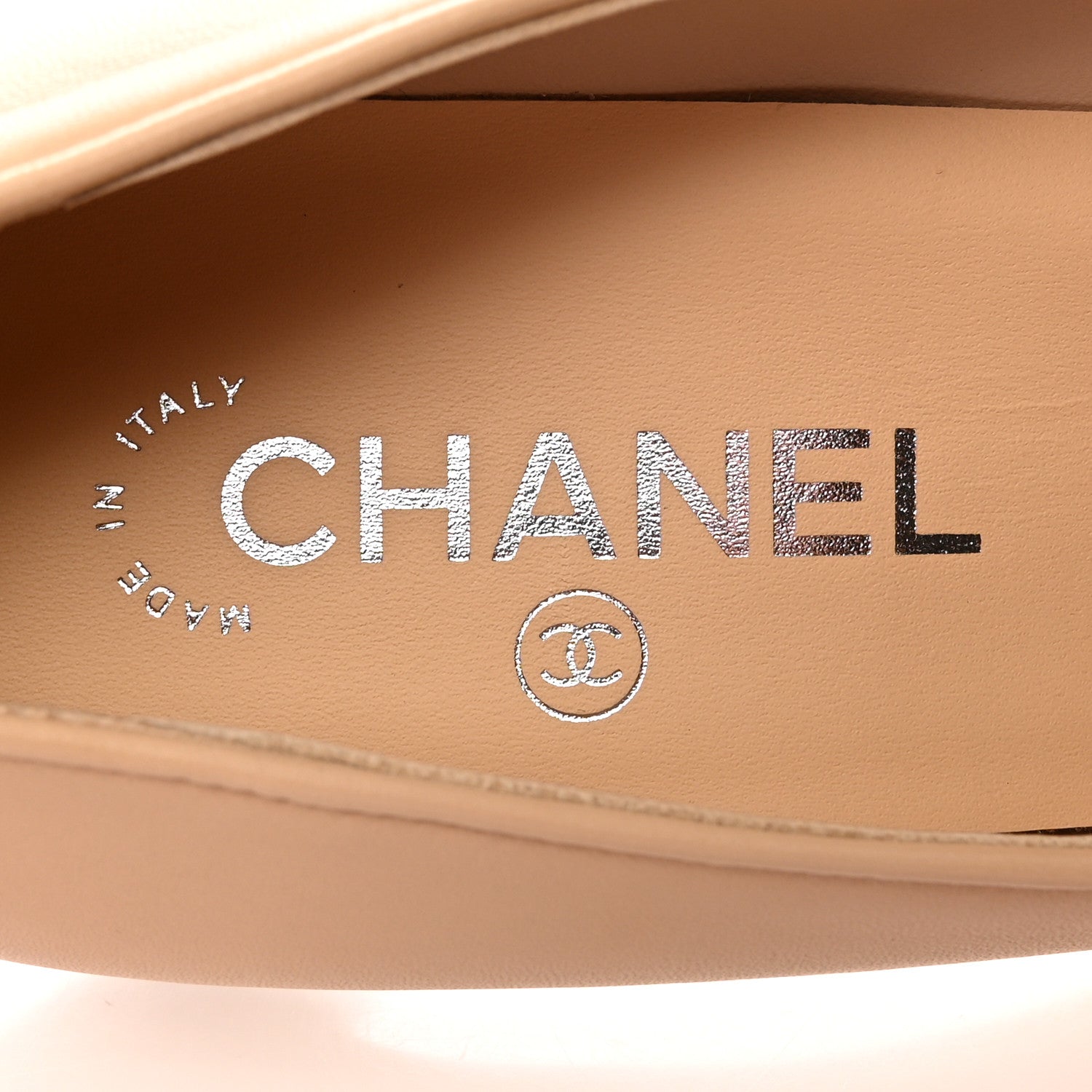 Chanel Lambskin Cap Toe Bow Pumps 40 Beige Black 7 of 14