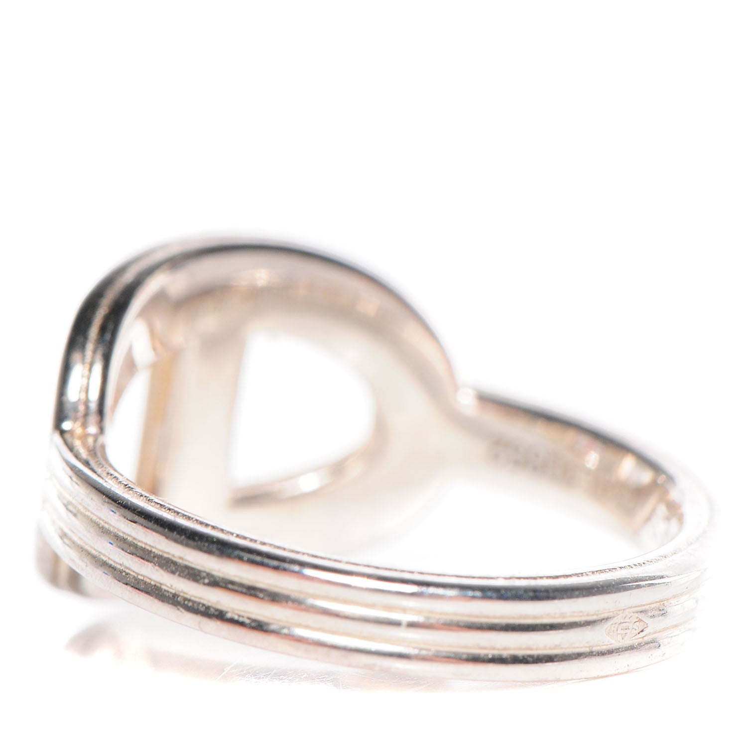 Hermes Sterling Silver Horizontal Chaine d'Ancre 24 PM Ring 49 5 3 of 6