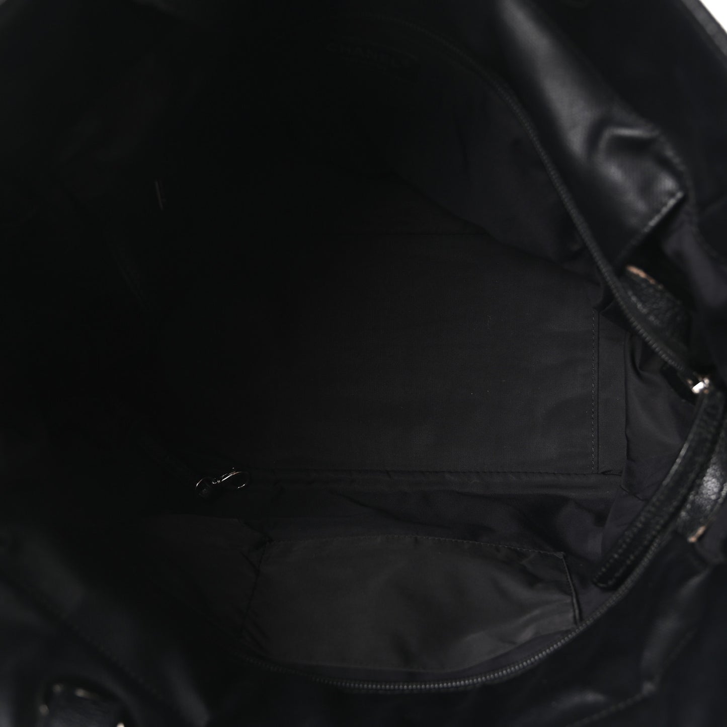 Coated Canvas Large Paris Biarritz Tote Black