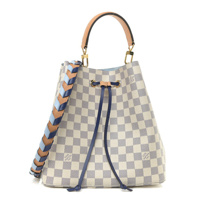 Louis Vuitton Damier Azur Braided Neonoe MM Blue 1 of 11