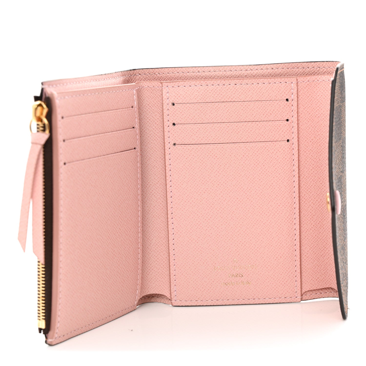 Louis Vuitton Damier Ebene Victorine Wallet Rose Ballerine 5 of 7