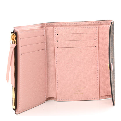 Louis Vuitton Damier Ebene Victorine Wallet Rose Ballerine 5 of 7