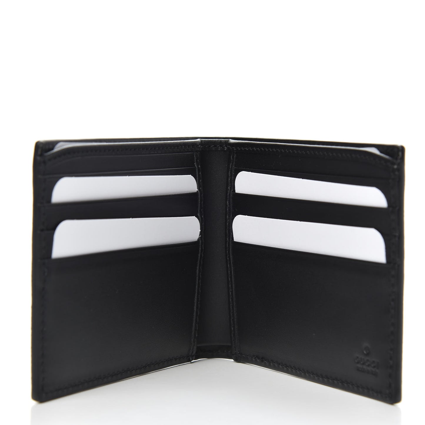 GG Supreme Monogram Kingsnake Nice Bi-Fold Wallet Black Grey