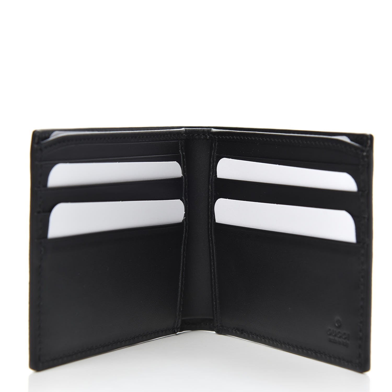 Gucci GG Supreme Monogram Kingsnake Nice Bi-Fold Wallet Black Grey 5 of 6