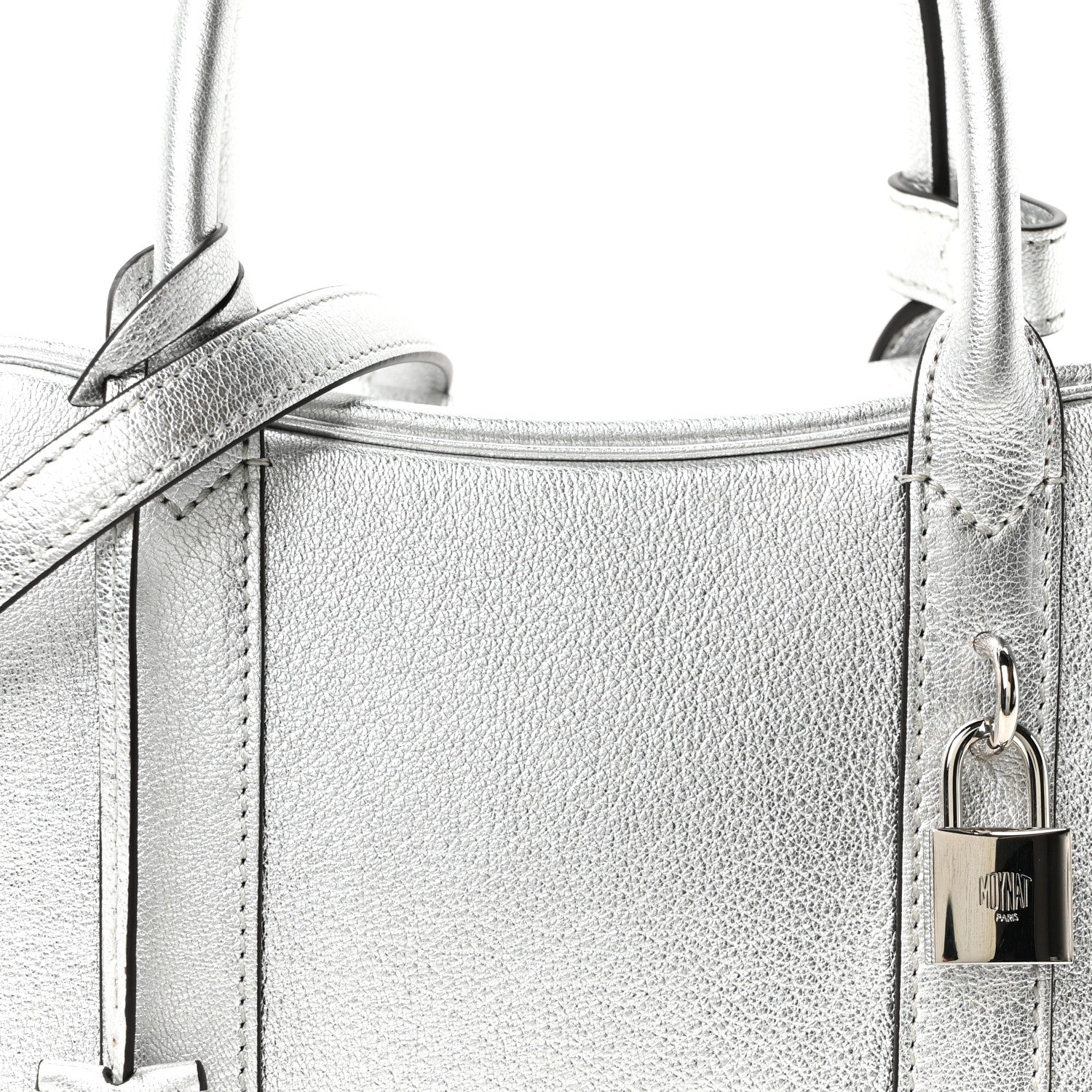 Moynat Metallic Chevre Mignon BB Silver 7 of 9