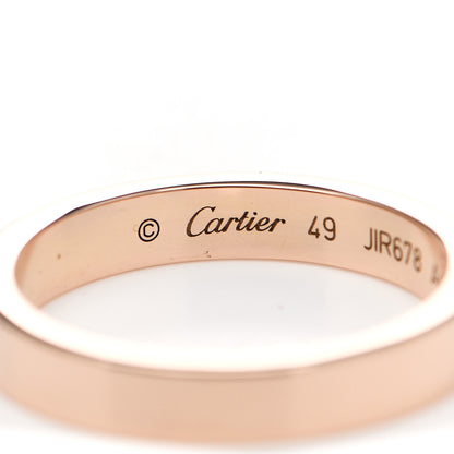 Cartier 18K Pink Gold Diamond 3mm C De Cartier Wedding Band Ring 49 4.75 4 of 6