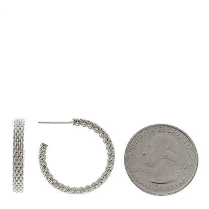 Tiffany Sterling Silver Narrow Somerset Hoop Earrings 2 of 4