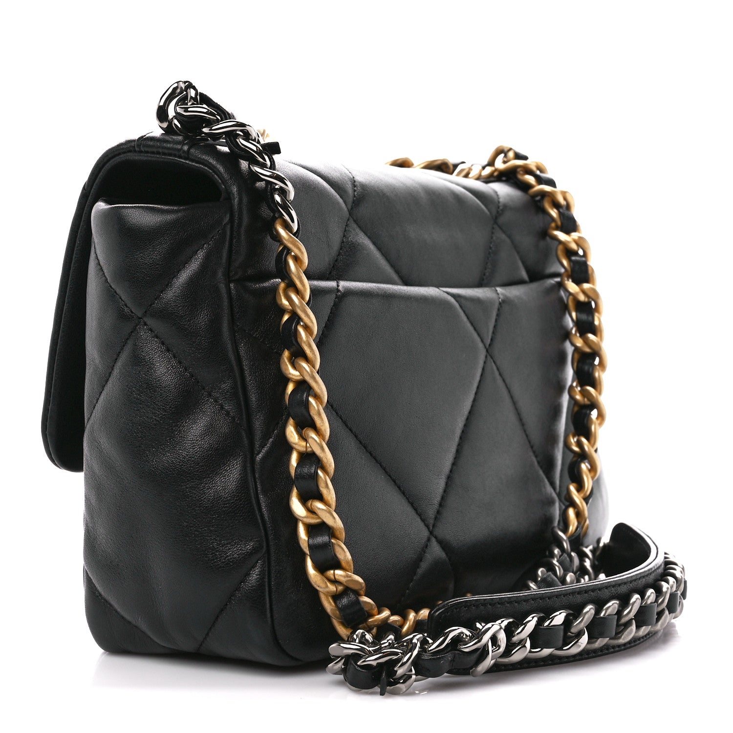Chanel Lambskin Quilted Medium Chanel 19 Flap Black 3 of 10