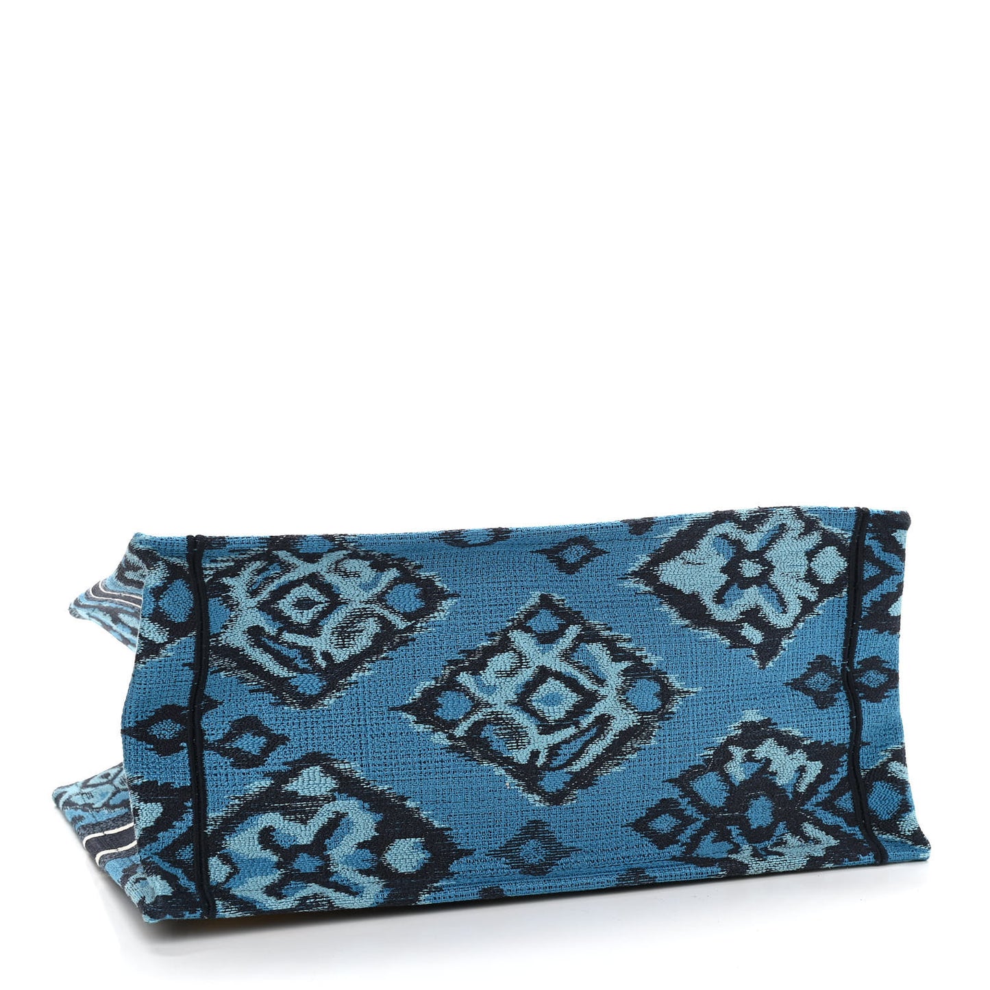 Canvas Embroidered Paisley Medium Book Tote Blue Multicolor