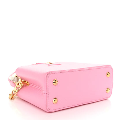 Louis Vuitton Taurillon Flower Chain Capucines Mini Candy Pink 4 of 10