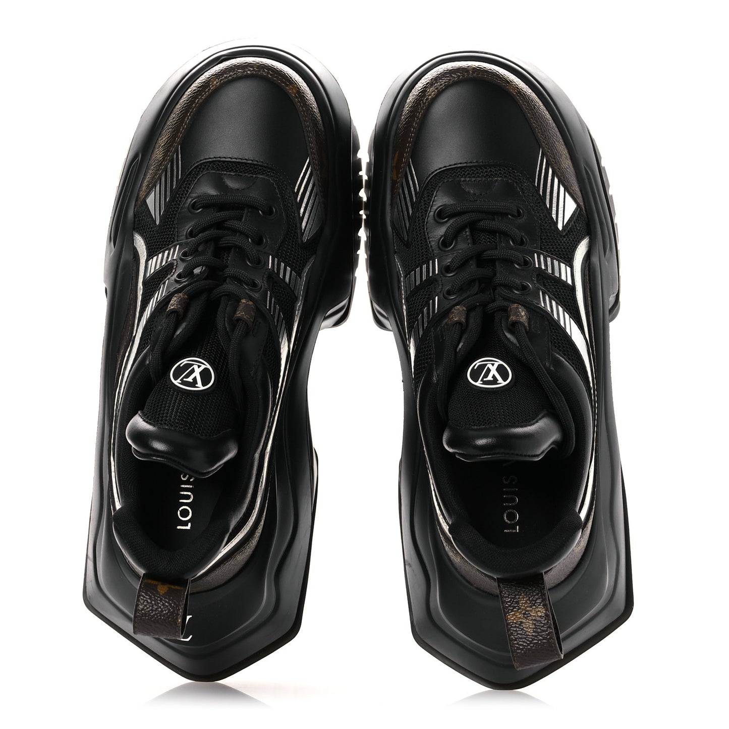 Calfskin Monogram LV Archlight 2.0 Platform Sneakers 38 Black