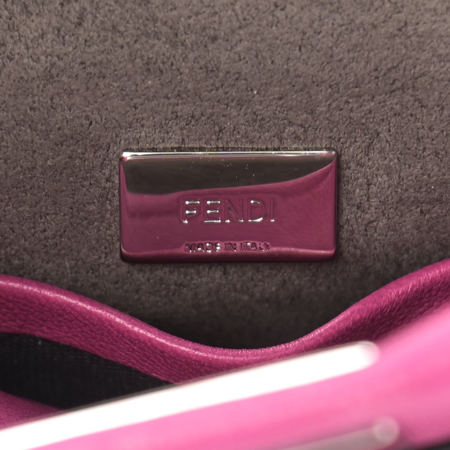 Fendi Nappa Micro Peekaboo Iconic Satchel Magenta 7 of 12
