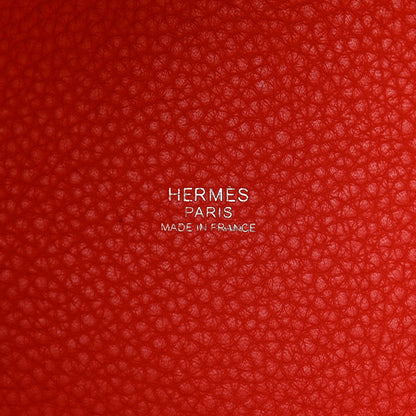 Hermes Taurillon Clemence Picotin Lock 18 PM Rouge Pivoine 6 of 8