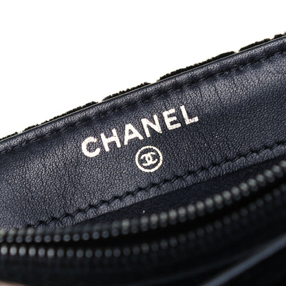 Chanel Velvet Quilted Small Clutch With Chain Black 6 of 9
