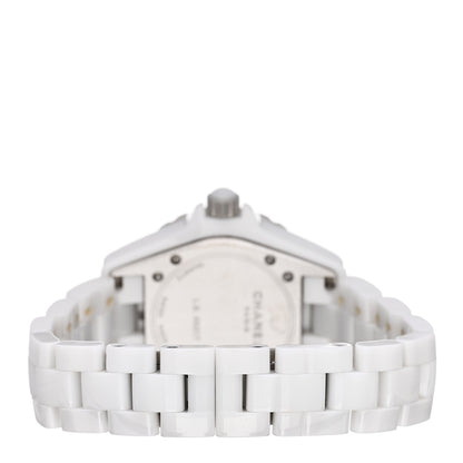 Chanel Stainless Steel Ceramic 33mm J12 Quartz Watch White 3 of 4