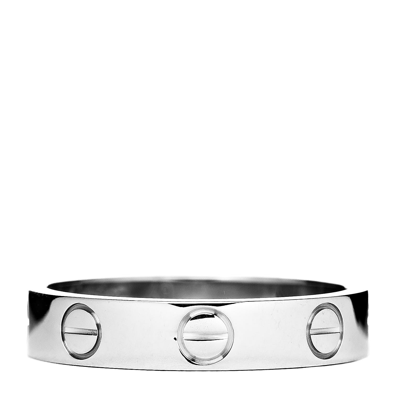 Cartier 18K White Gold 3.5mm LOVE Wedding Band Ring 49 5 1 of 4