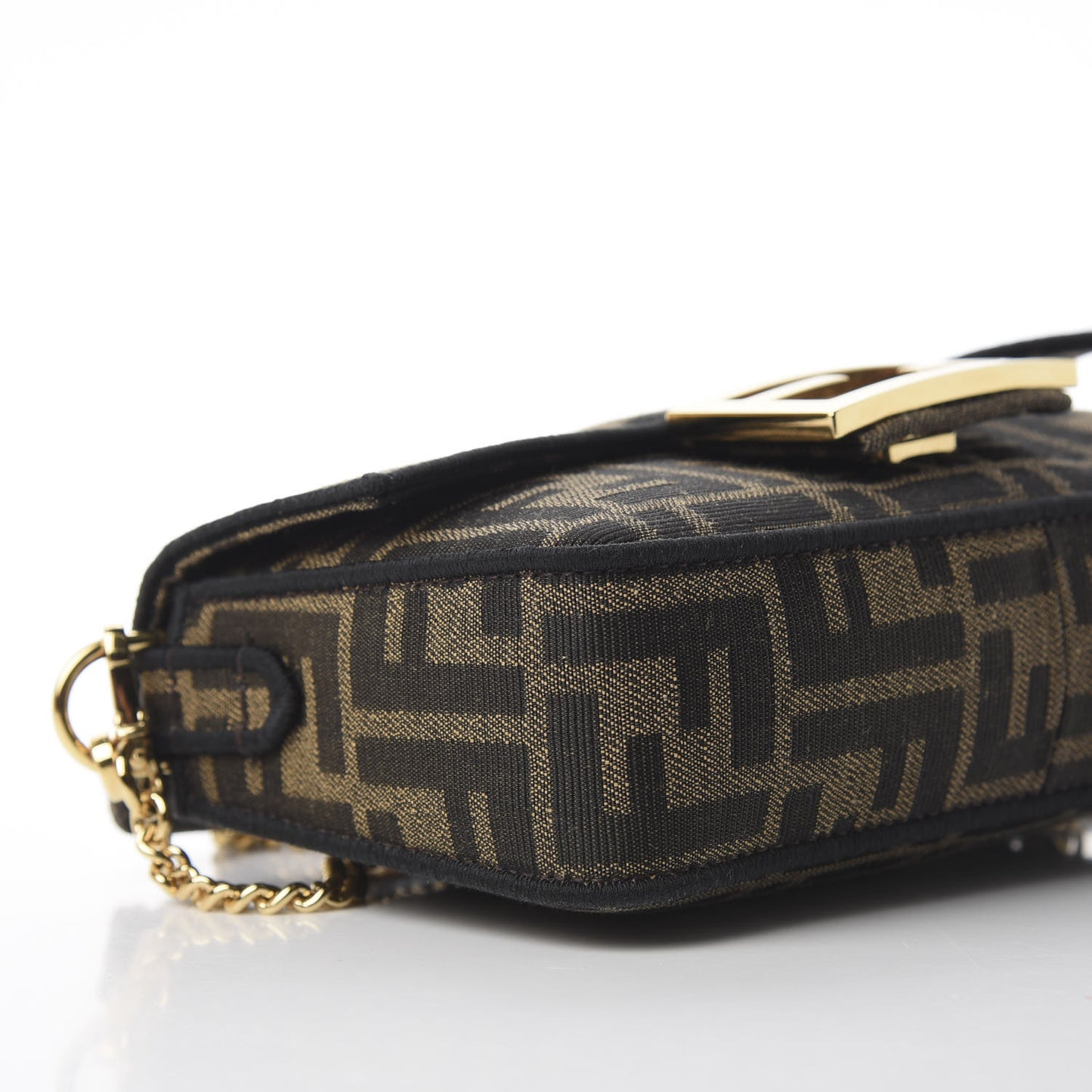 Fabric Jacquard FF 1974 Mini Baguette Tobacco Moro Black