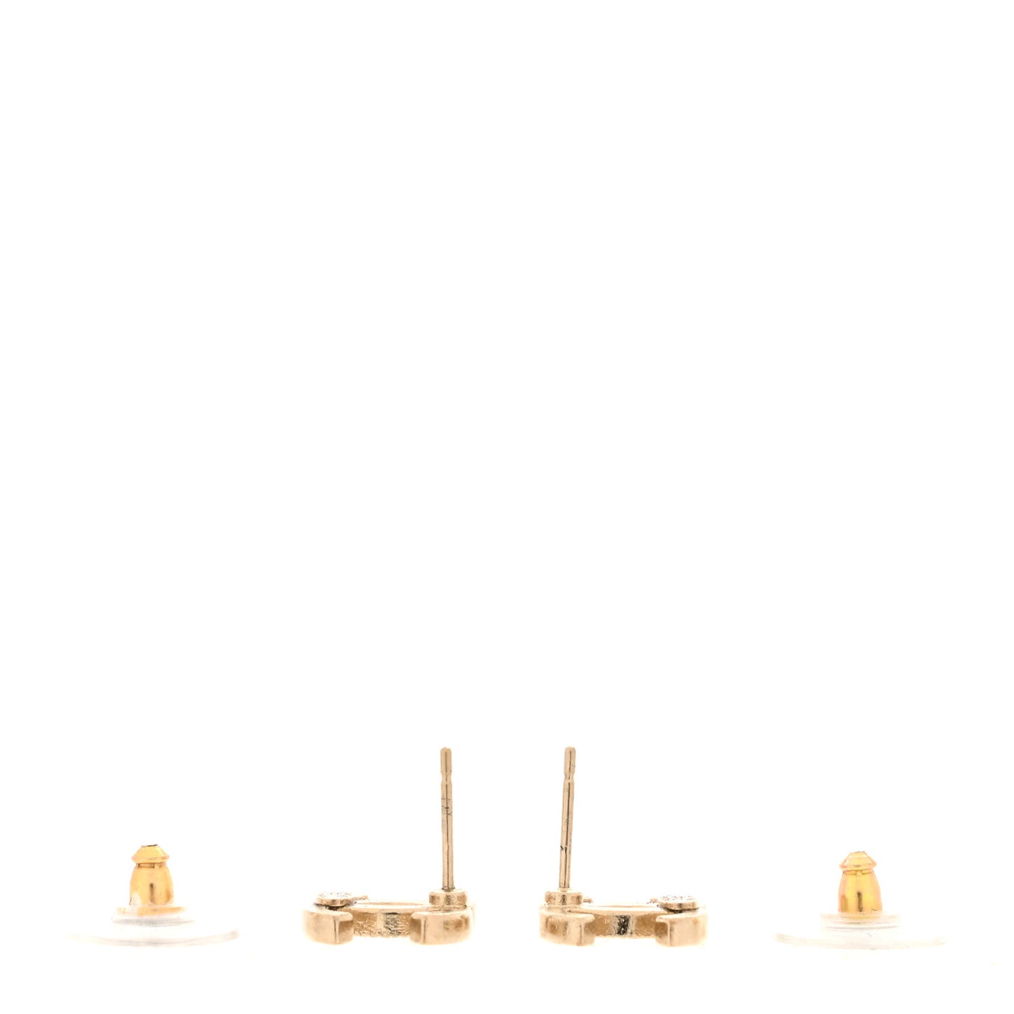 Crystal CC Earrings Light Gold