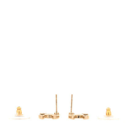 Chanel Crystal CC Earrings Light Gold 3 of 4