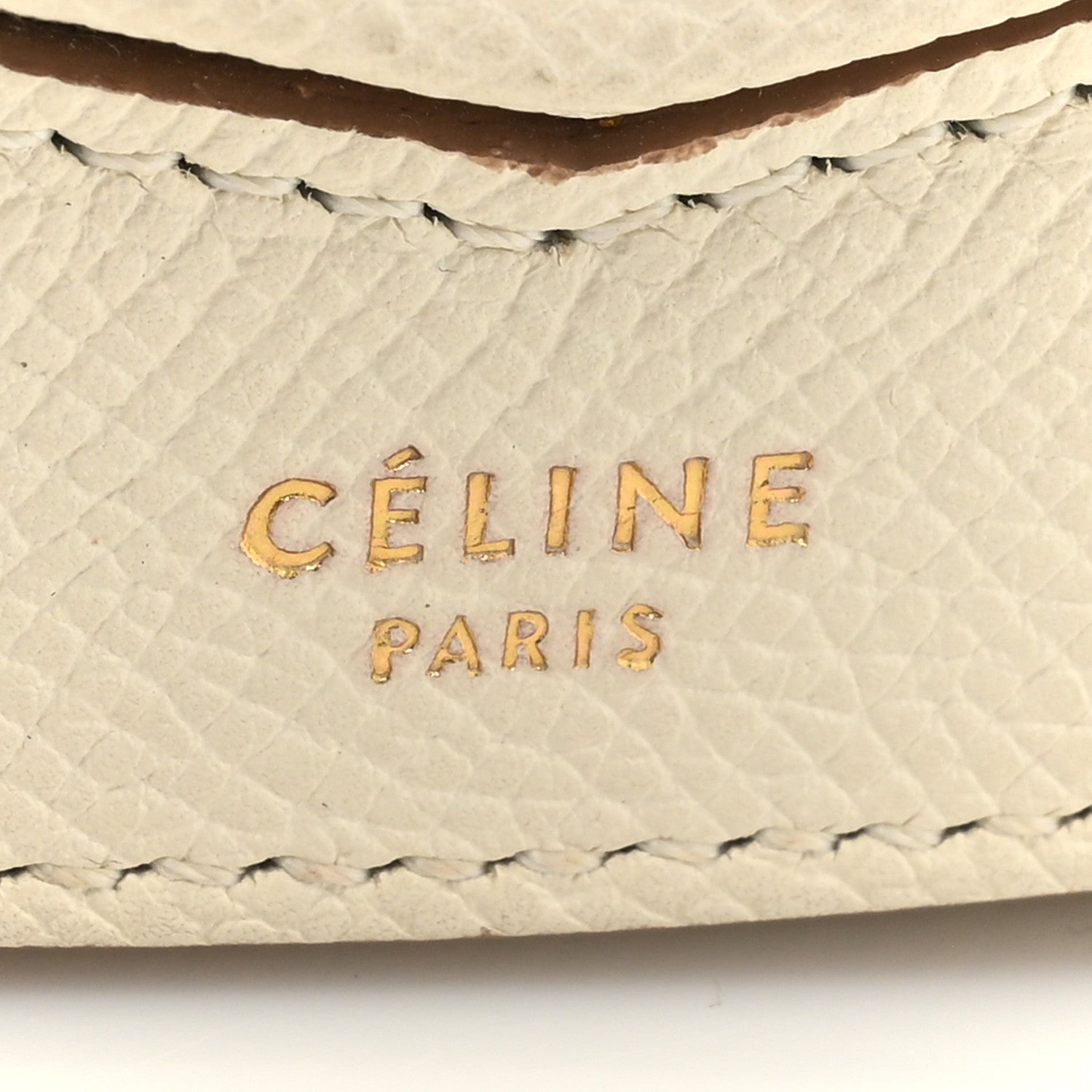 Celine Grained Calfskin Small Trotteur White 6 of 18